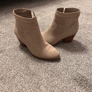 Market & Spruce Taupe Ankle Booties